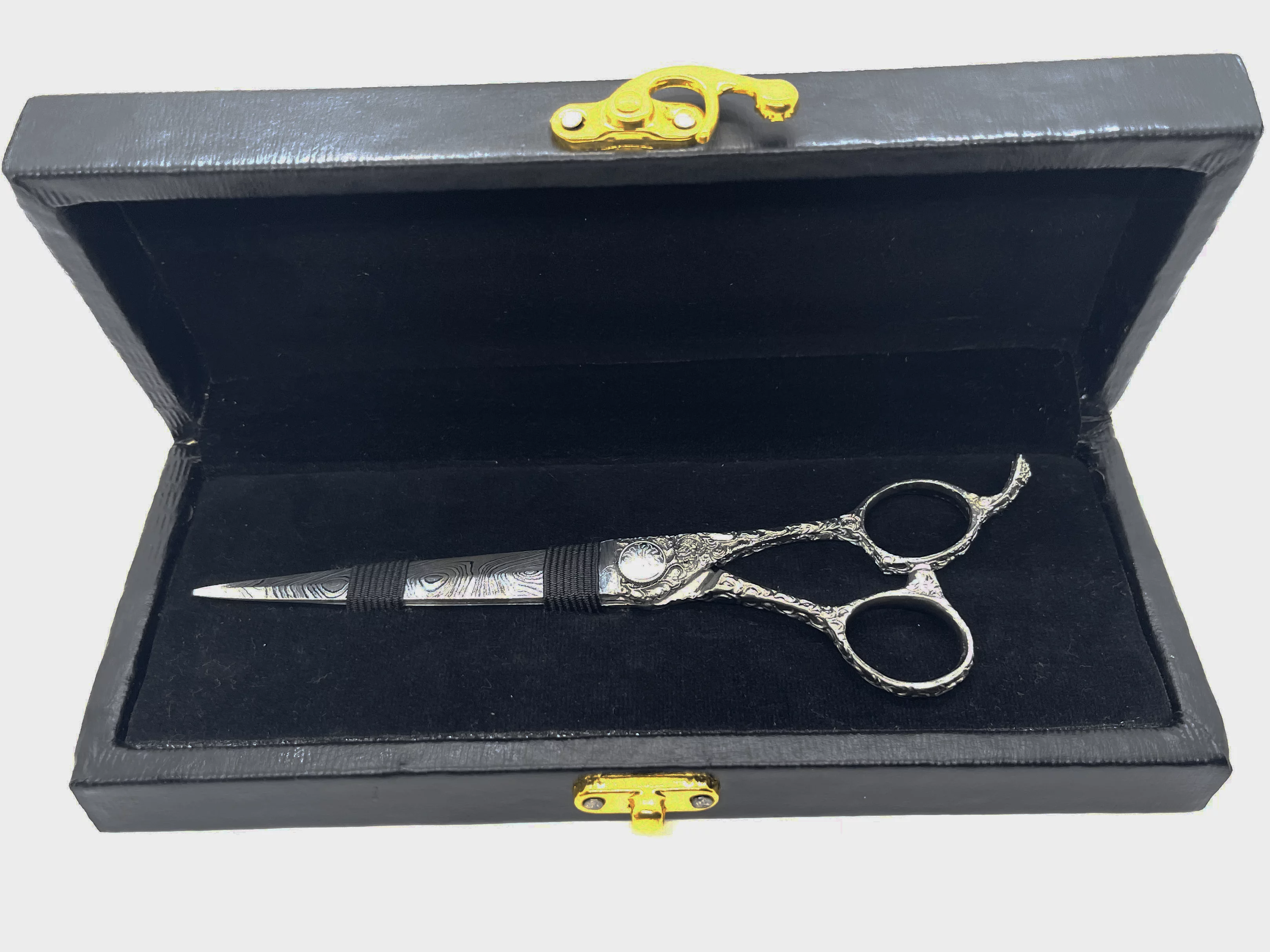 Barber Shears 6.5" Damascus Steel - Image 4