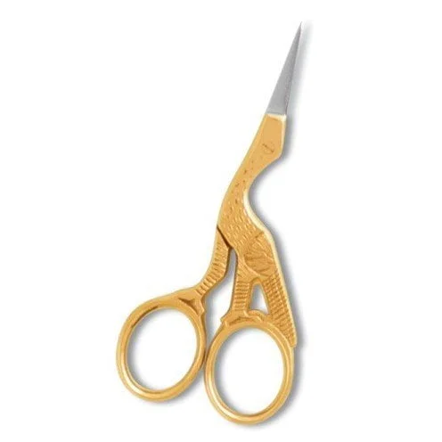 Fancy Nail Scissor Gold  Pointed Edge