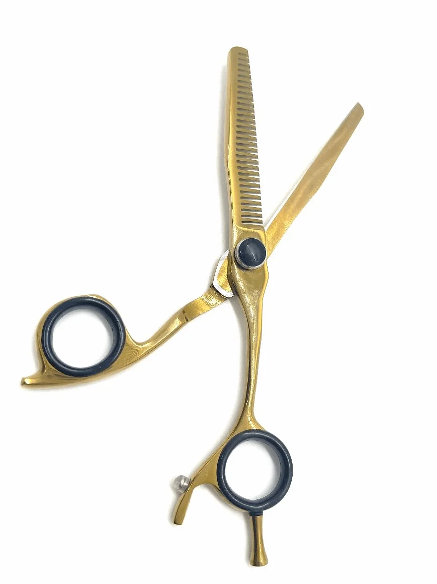 Hair Thinning Scissors Gold 6"