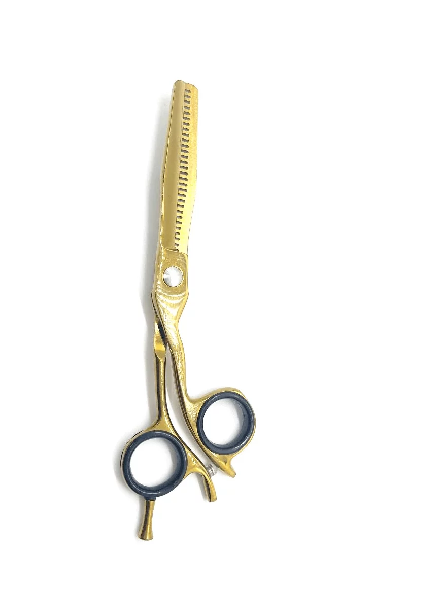 Hair Thinning Scissors Gold 6" - Image 3