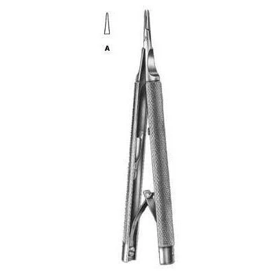 Needle Holder with Scissors, 14cm, Straight, Smooth Jaws, Round Handles