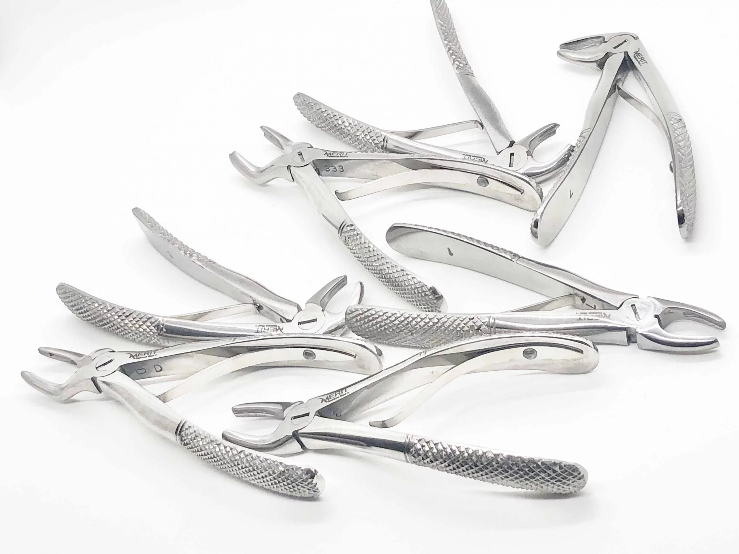 Pediatric Extracting Forceps Set of 7/Pcs Polished Mirror Finish, English Pattern