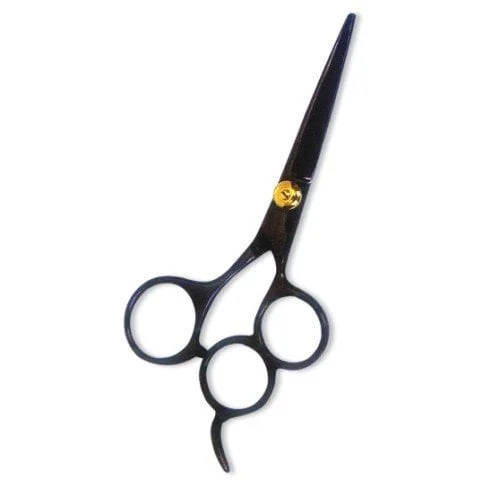 Professional Hairdressing Scissors Black Three Rings 6.5"