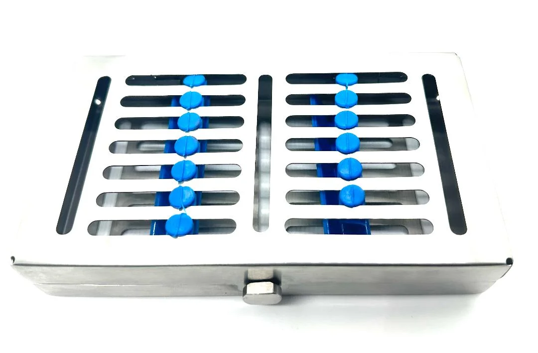 Dental Sterilization Cassette holds 4 Elevators 1